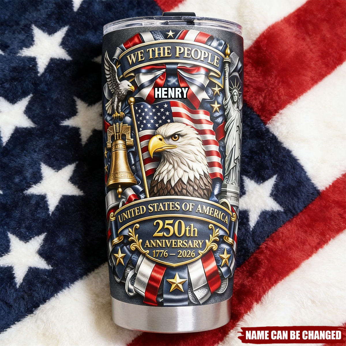 America 250th - Personalized Tumbler - Anniversary Gifts