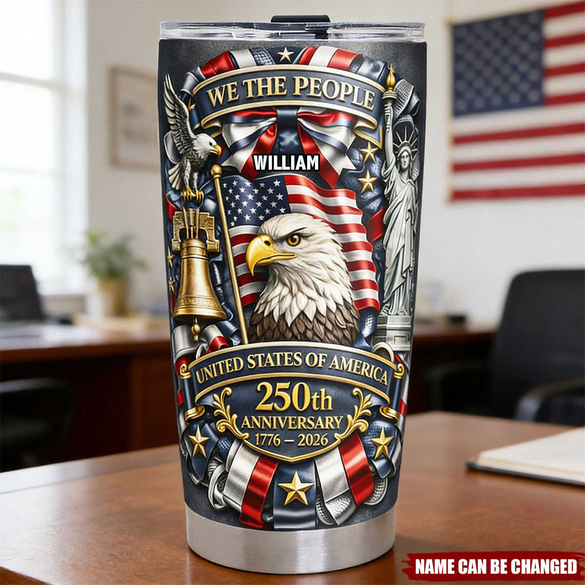 America 250th - Personalized Tumbler - Anniversary Gifts