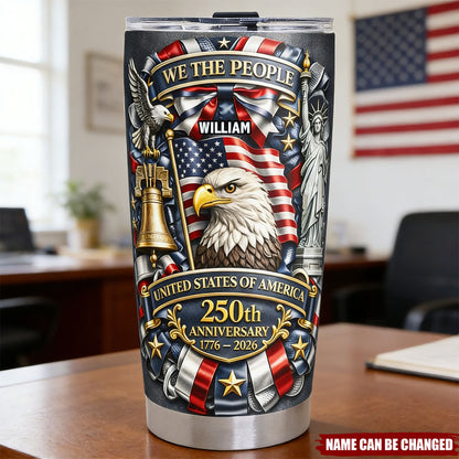 America 250th - Personalized Tumbler - Anniversary Gifts
