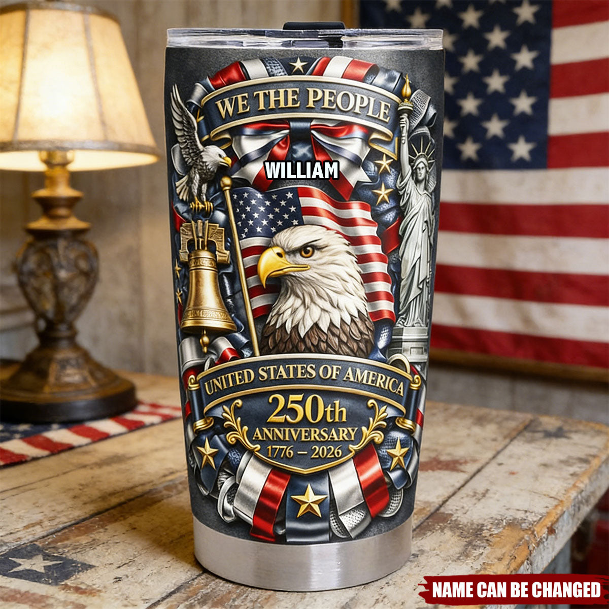 America 250th - Personalized Tumbler - Anniversary Gifts