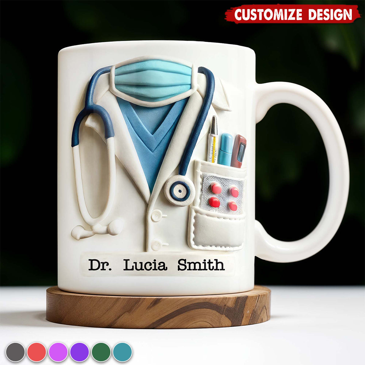Personalized Coffee Mug - “Best Healthcare Worker Ever” Gift for Nurses & Doctors