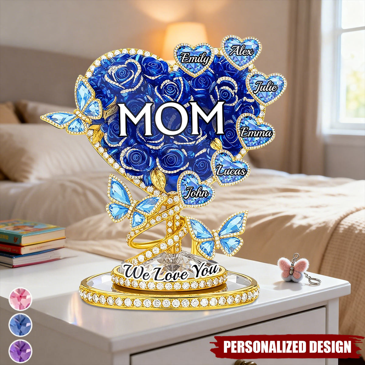 “Grandma’s Love Never Fades” Personalized Shaped Acrylic Plaque - Custom Keepsake Gift for Mom, Grandma