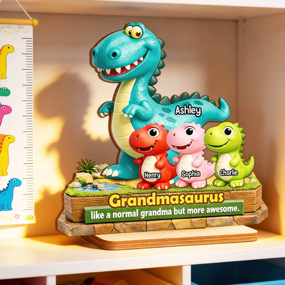 Grandmasaurus - More Awesome Than Ever - Personalized Plaque