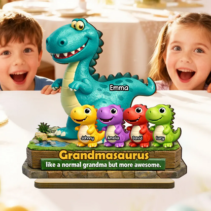 Grandmasaurus - More Awesome Than Ever - Personalized Plaque
