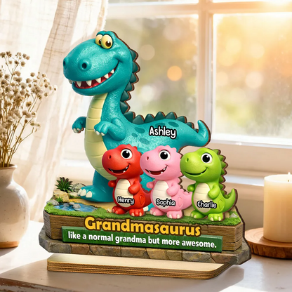 Grandmasaurus - More Awesome Than Ever - Personalized Plaque