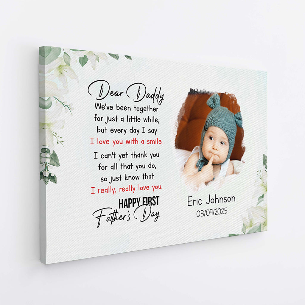 First Mother's Day Gift From Baby - Personal Dear Mommy Canvas / Poster