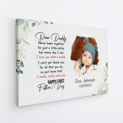 First Mother's Day Gift From Baby - Personal Dear Mommy Canvas / Poster