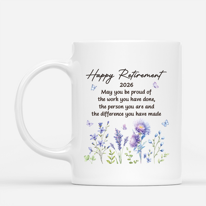 Personalised “Happy Retirement” Mug - Custom Gift For Women