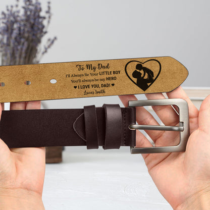 Personalized Engraved Leather Belt - Custom Gifts For Dad From Daughter