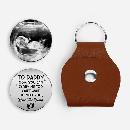“From The Bump” Pocket Hug with Ultrasound Image - Custom Gift for Dad to Be