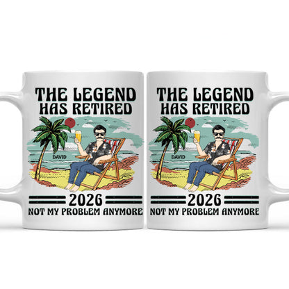 The Legend Has Retired - Personalized Vintage Mug