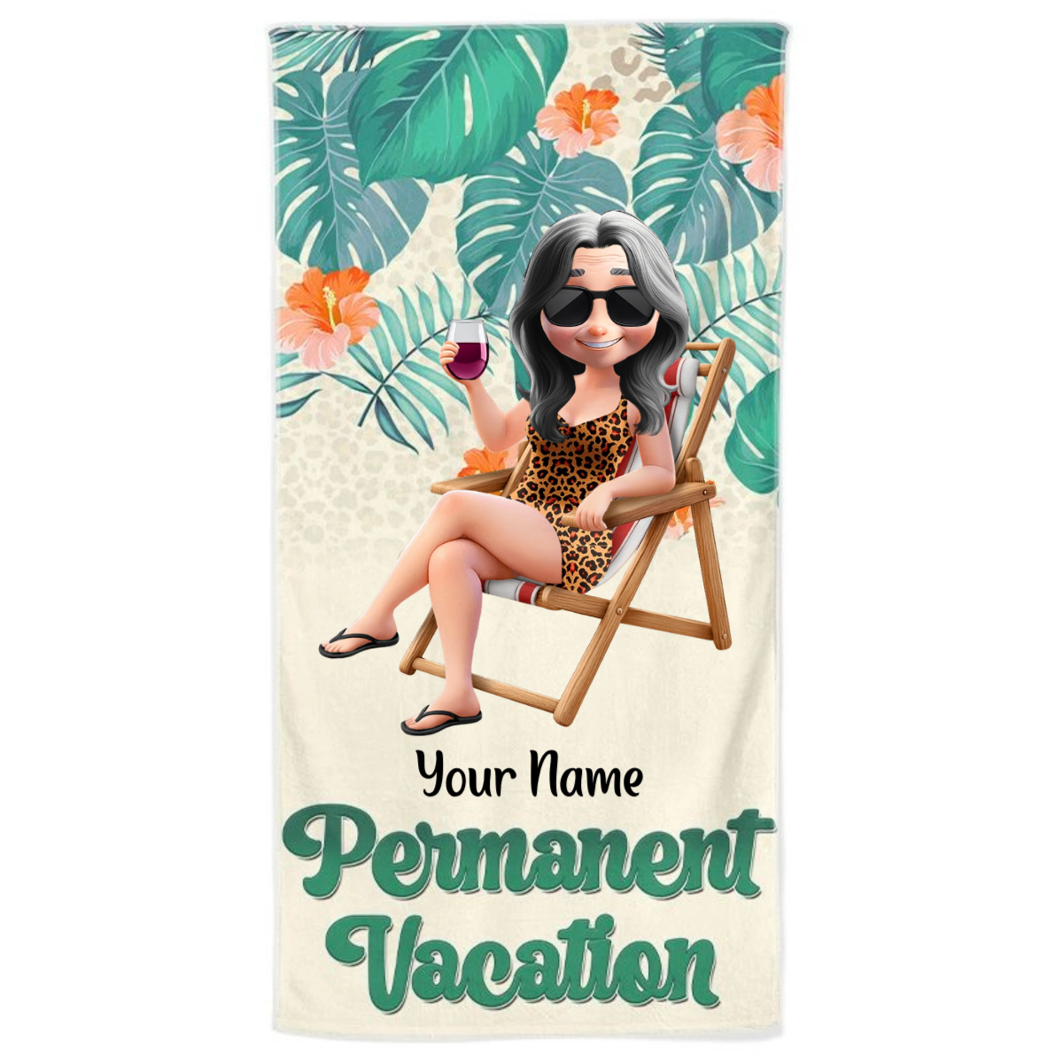 Retirement Plan Permanent Vacation - Personalized Beach Towel