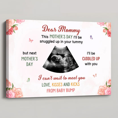 Custom Gift For New Mom - Personalized Dear Mommy Canvas / Poster