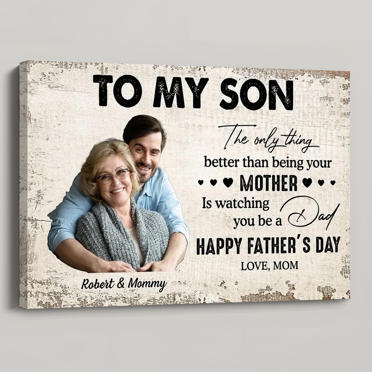 Personalized To My Son From Mom Photo Inserted Poster / Canvas - Custom Gift For Son