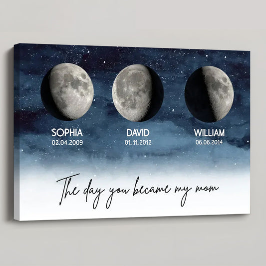 The Day You Became MOM MUM - Personalized Custom Starry Night Poster / Canvas