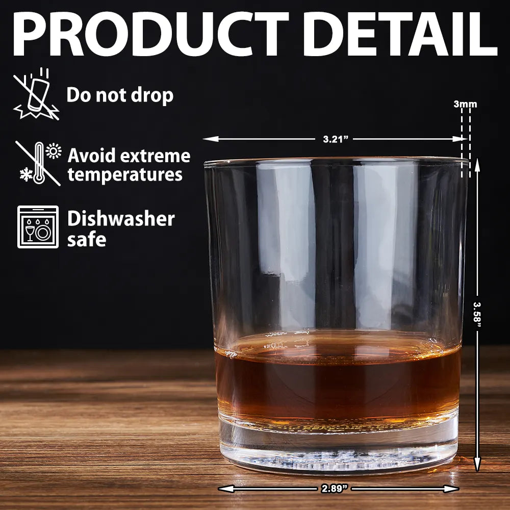 “Congrats On Being My Dad From The Reason You Drink” - Personalized Engraved Whiskey Glass
