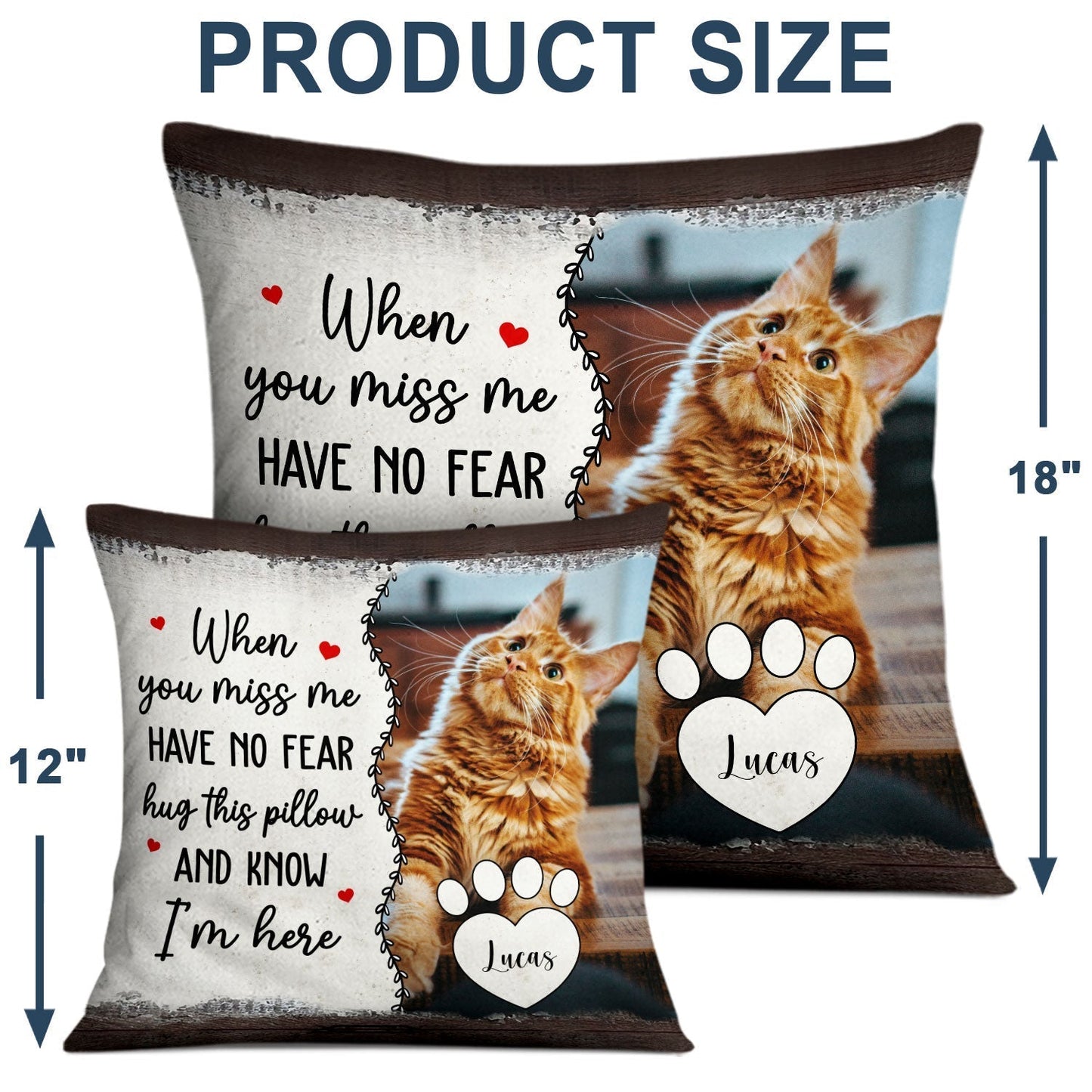 The “Forever Hug” - Personalized Memorial Photo Pillow
