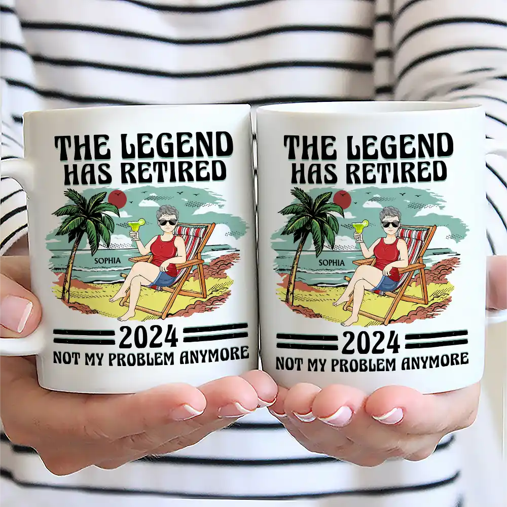 The Legend Has Retired - Personalized Vintage Mug