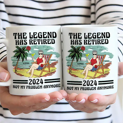 The Legend Has Retired - Personalized Vintage Mug