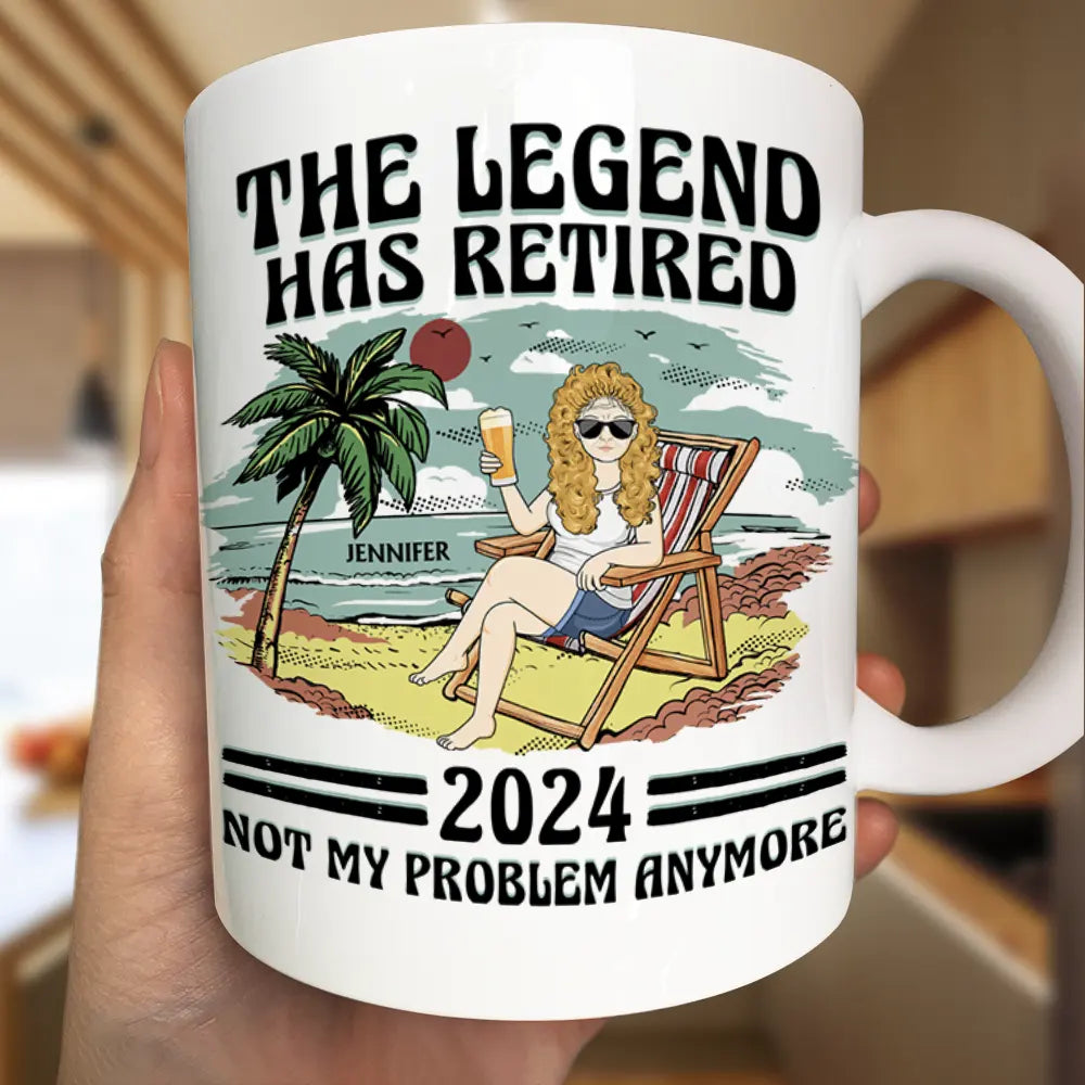 The Legend Has Retired - Personalized Vintage Mug
