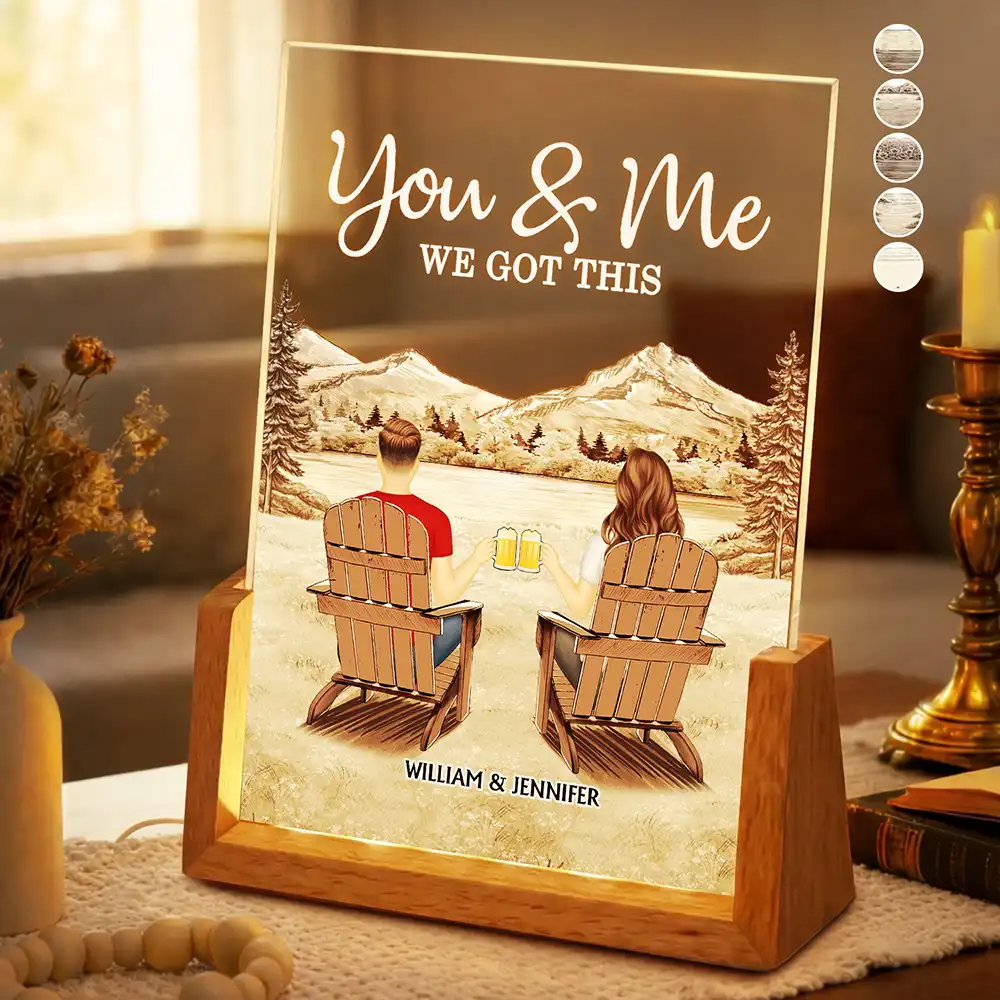Together You And Me We Got This - Personalized Back Couple Night Light