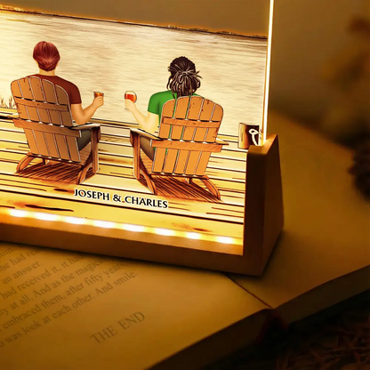 Together You And Me We Got This - Personalized Back Couple Night Light