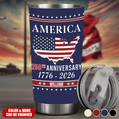 Personalized Family Name America 250th Anniversary Tumbler 1776-2026