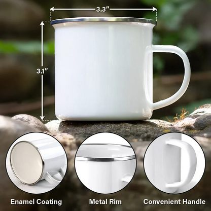 Gift For Brothers, Gift For Sisters, Gift For Sibling, Cousin, Gift For Women, Gift For Men, Happy - Brothers A Bond That Can't Be Broken - Personalized Enamel Mug