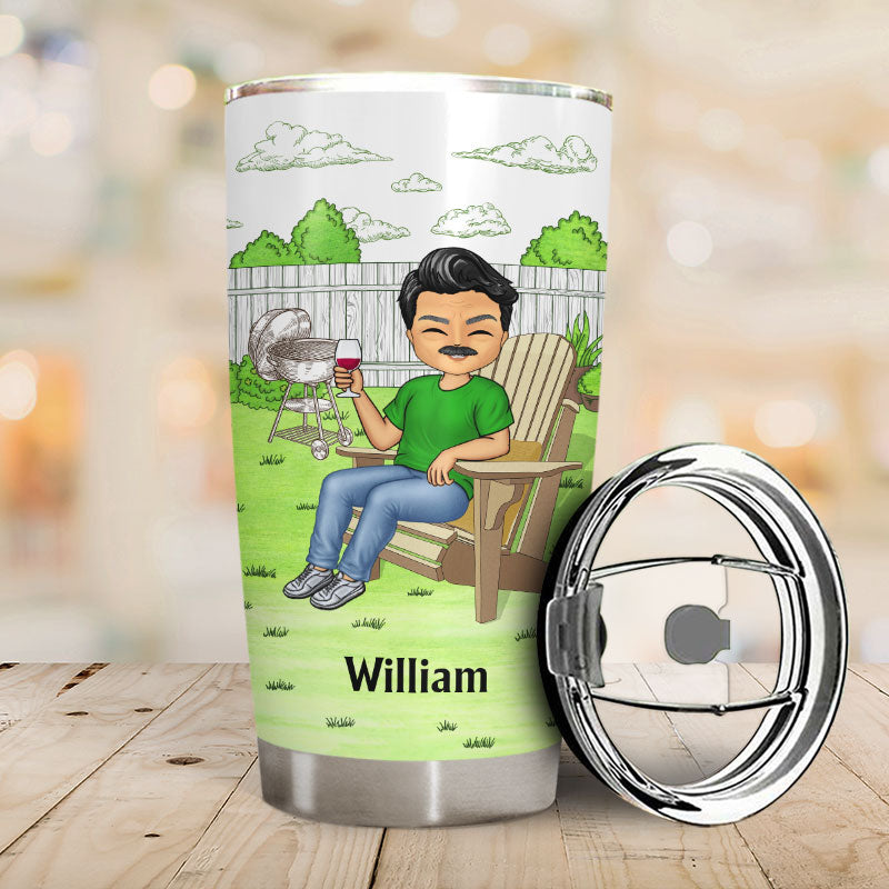 "What Day Is Today Who Cares" Personalized Tumbler - Custom Retirement Gift