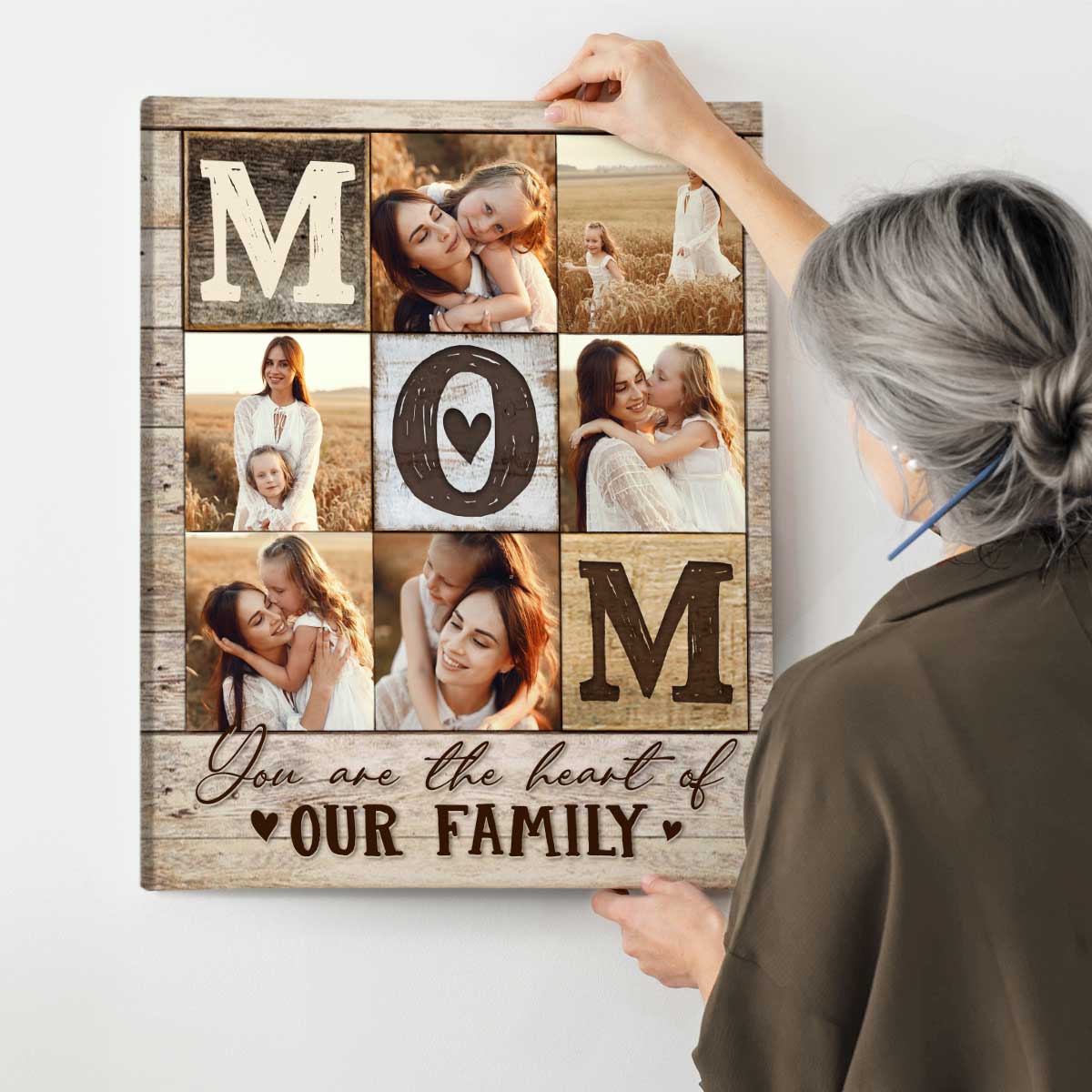 Personalized Mom Photo Collage Canvas / Poster - Custom Mother’s Day Gifts