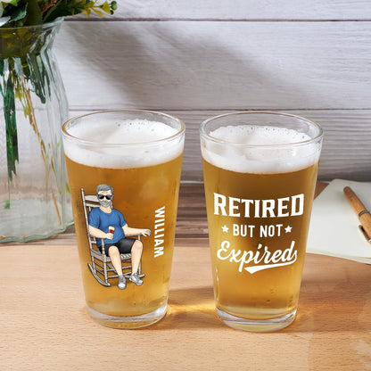 The Legend Has Retired - Personalized Beer Glass