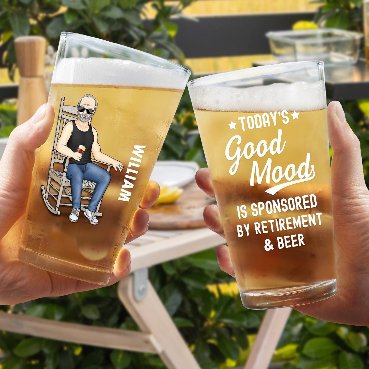 The Legend Has Retired - Personalized Beer Glass