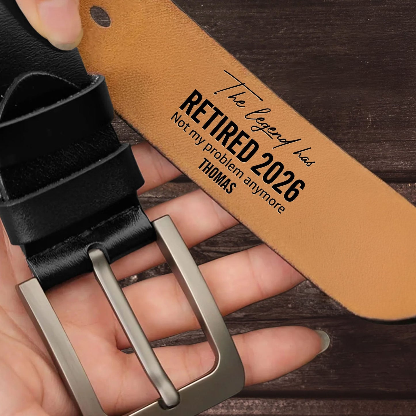The Legend Has Retired Not My Problem Anymore Engraved Leather