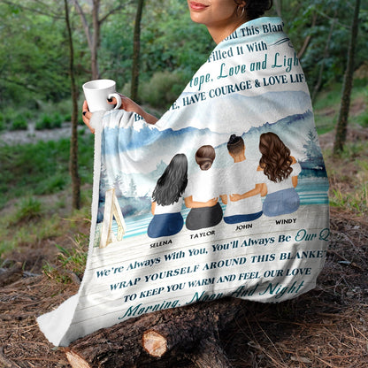Custom Blanket for Mom: "When You Need A Hug Hold This Blanket Tight"