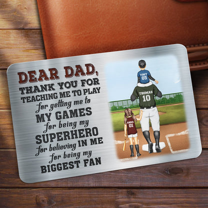 Personalized "My Superhero & Biggest Fan" Dad Wallet Card