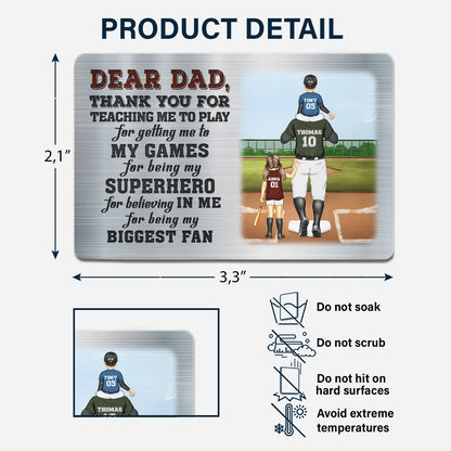 Personalized "My Superhero & Biggest Fan" Dad Wallet Card