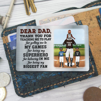 Personalized "My Superhero & Biggest Fan" Dad Wallet Card