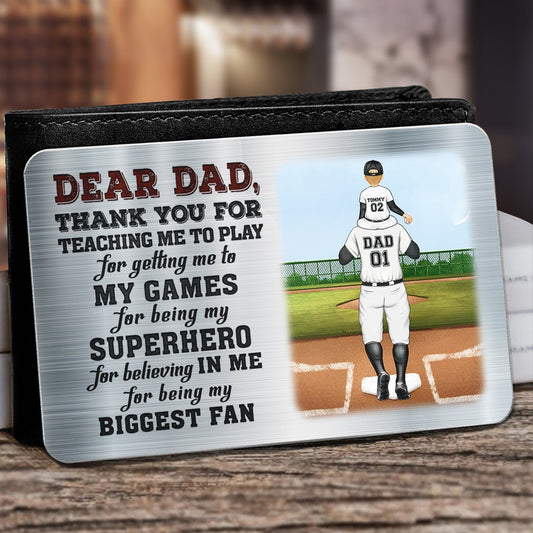 Personalized "My Superhero & Biggest Fan" Dad Wallet Card