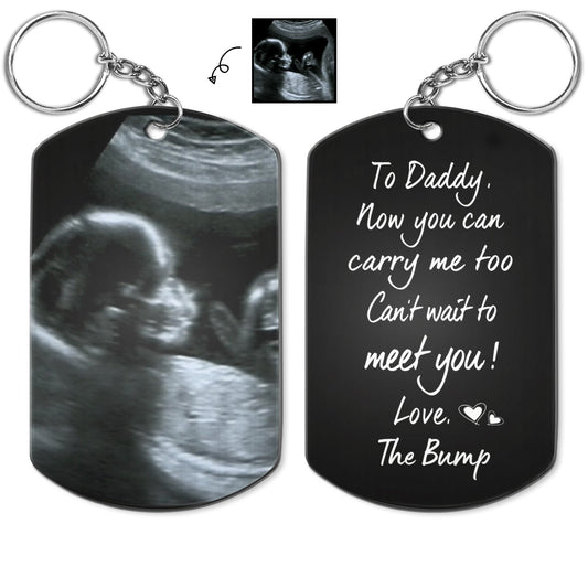 To Daddy Now You Can Carry Me Too - Personalized Custom Photo Keychain