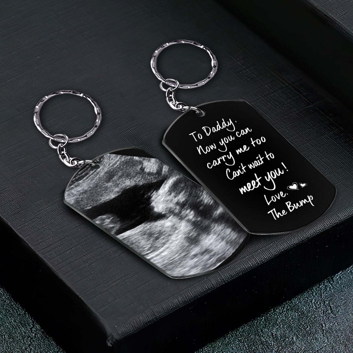 To Daddy Now You Can Carry Me Too - Personalized Custom Photo Keychain