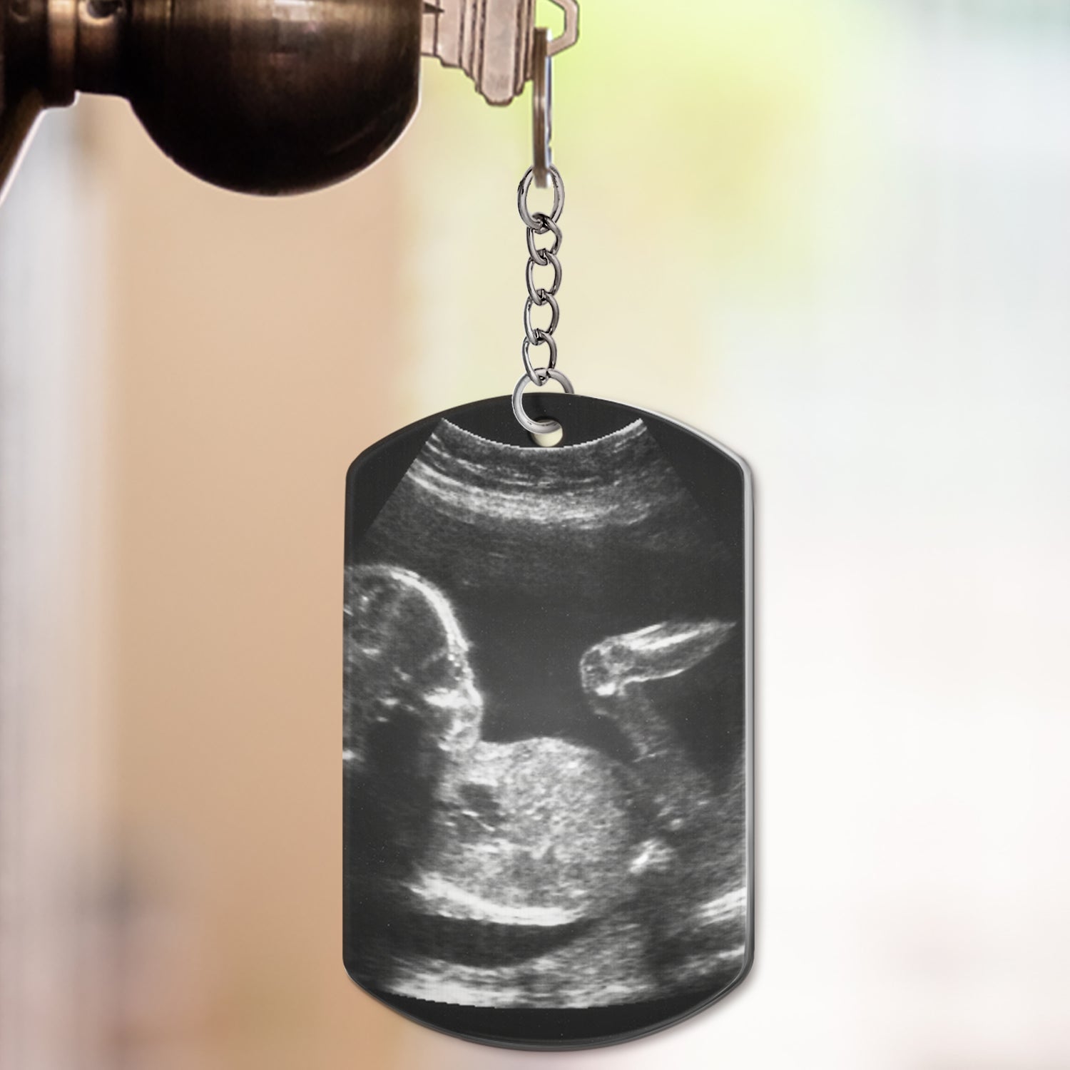 To Daddy Now You Can Carry Me Too - Personalized Custom Photo Keychain