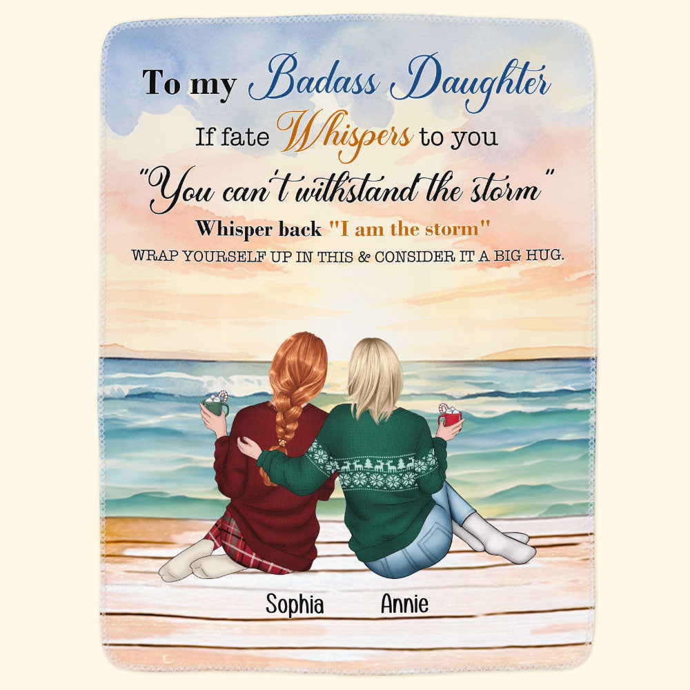 Personalized 'I Am The Storm' Blanket: Empowering Gift for Daughter