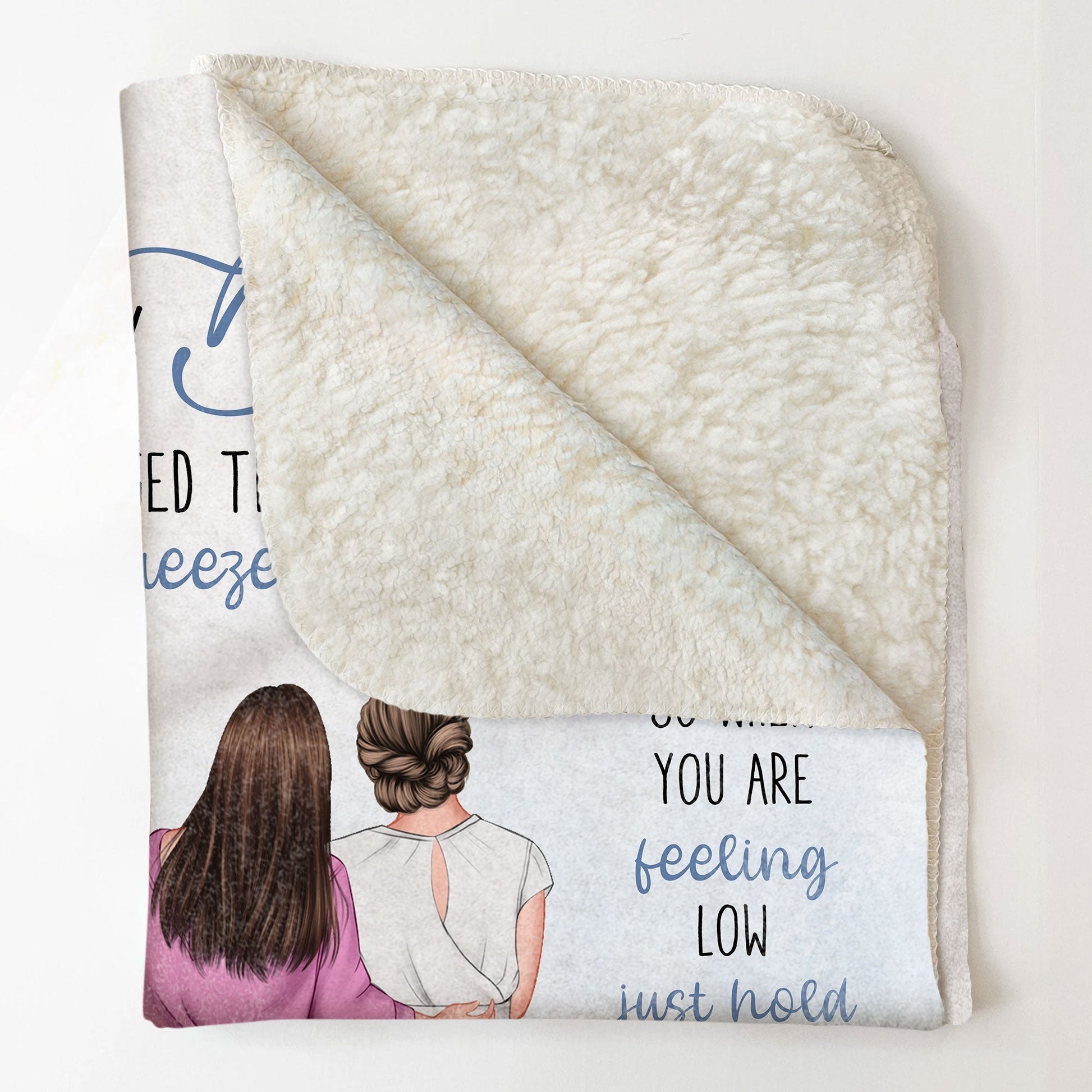 Custom To My Daughter Blanket | 'I Hugged This Soft Blanket' Love Gift from Mom