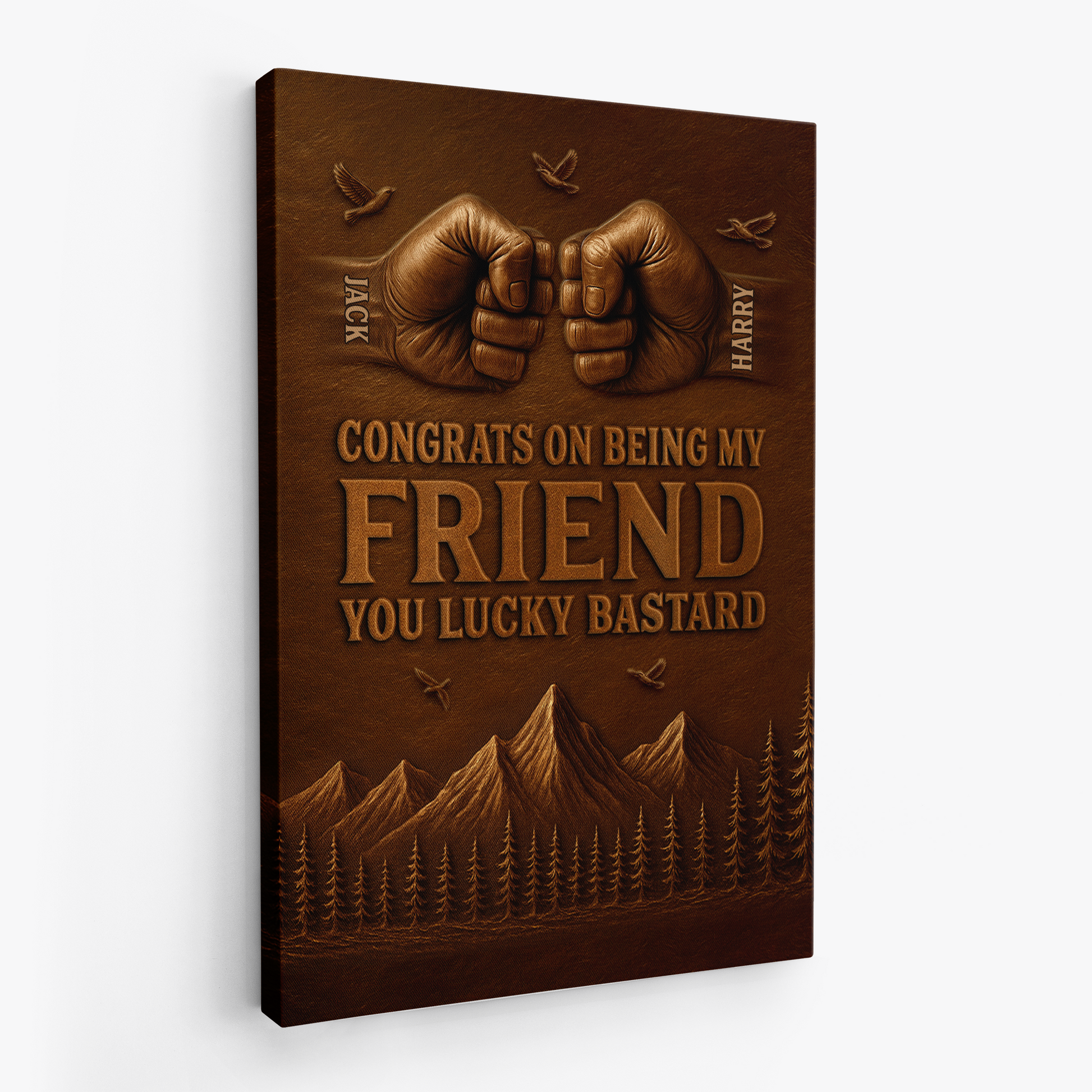 Personalised “Congrats On Being My…” Canvas / Poster - Custom Gift for Brother, Sister, Mom or Dad