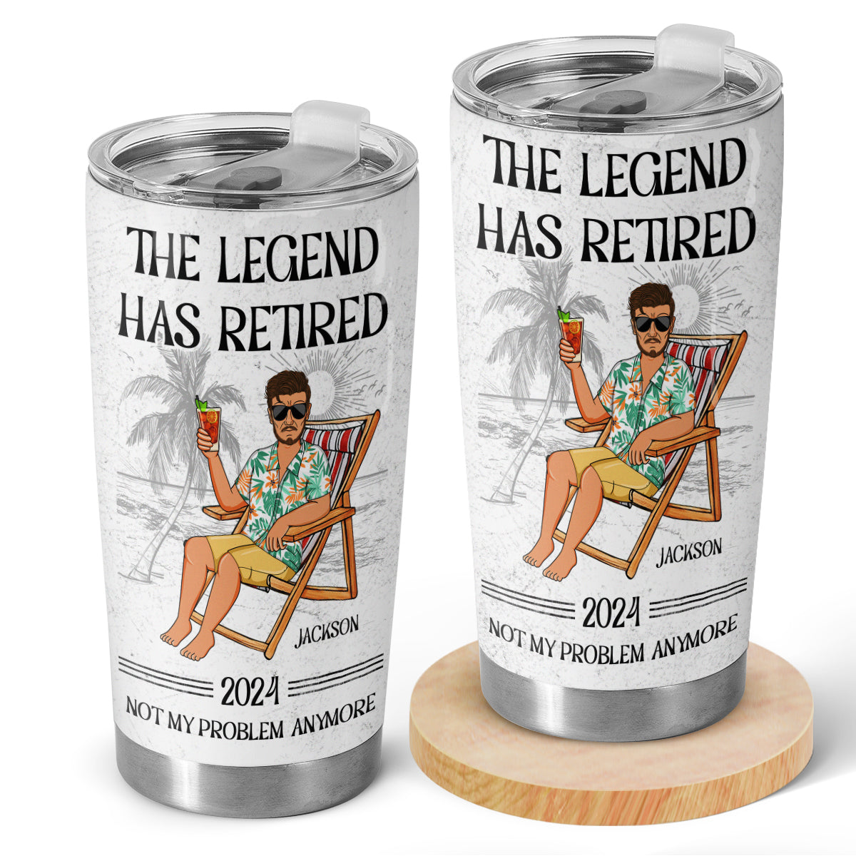 Humorous Personalized Retirement Tumbler Gift: The Legend Has Retired