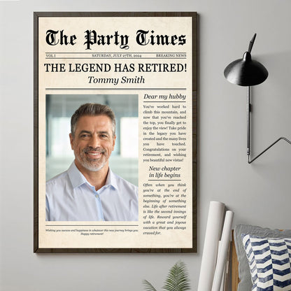 Wishing You Success And Happiness Happy Retirement - Personalized Custom Photo Poster / Canvas