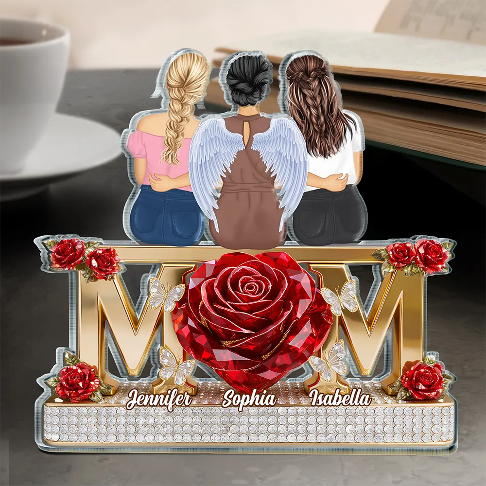 Mother Daughter Forever Together - Personalized Custom Shaped Acrylic Plaque