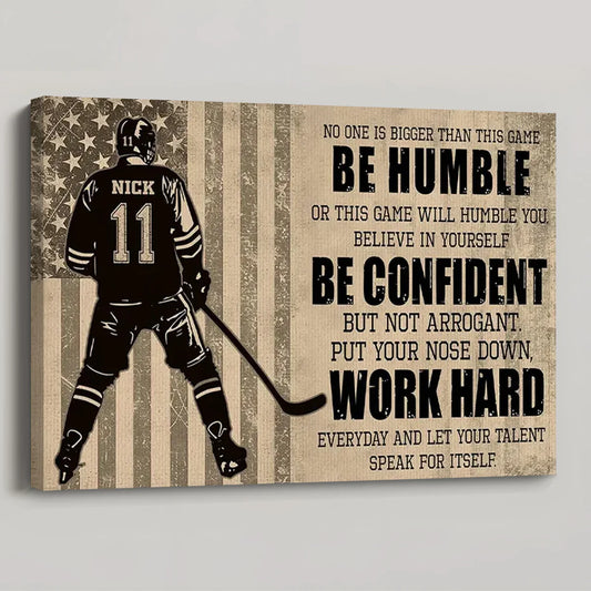 Personalized Hockey Life Lessons Poster / Canvas - Custom Gift For Hockey Lovers