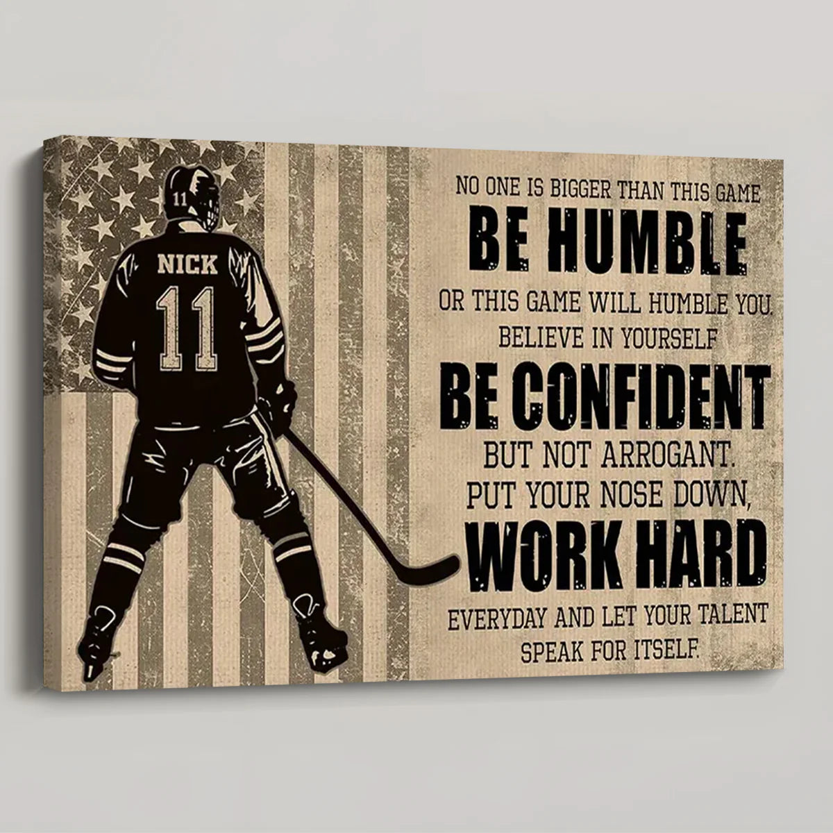 Personalized Hockey Life Lessons Poster / Canvas - Custom Gift For Hockey Lovers