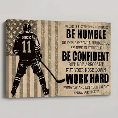 Personalized Hockey Life Lessons Poster / Canvas - Custom Gift For Hockey Lovers